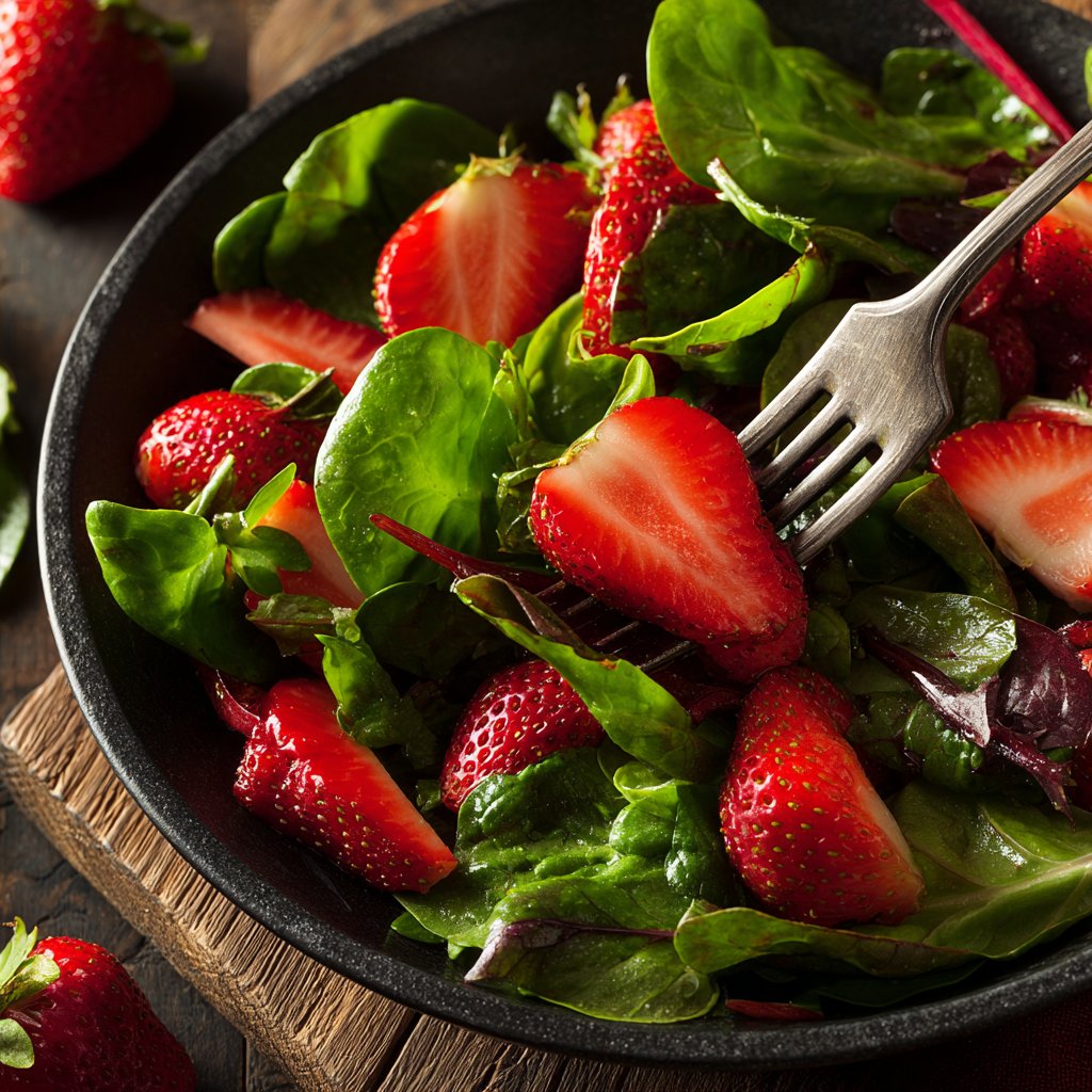 Fresh Strawberry Spinach Salad