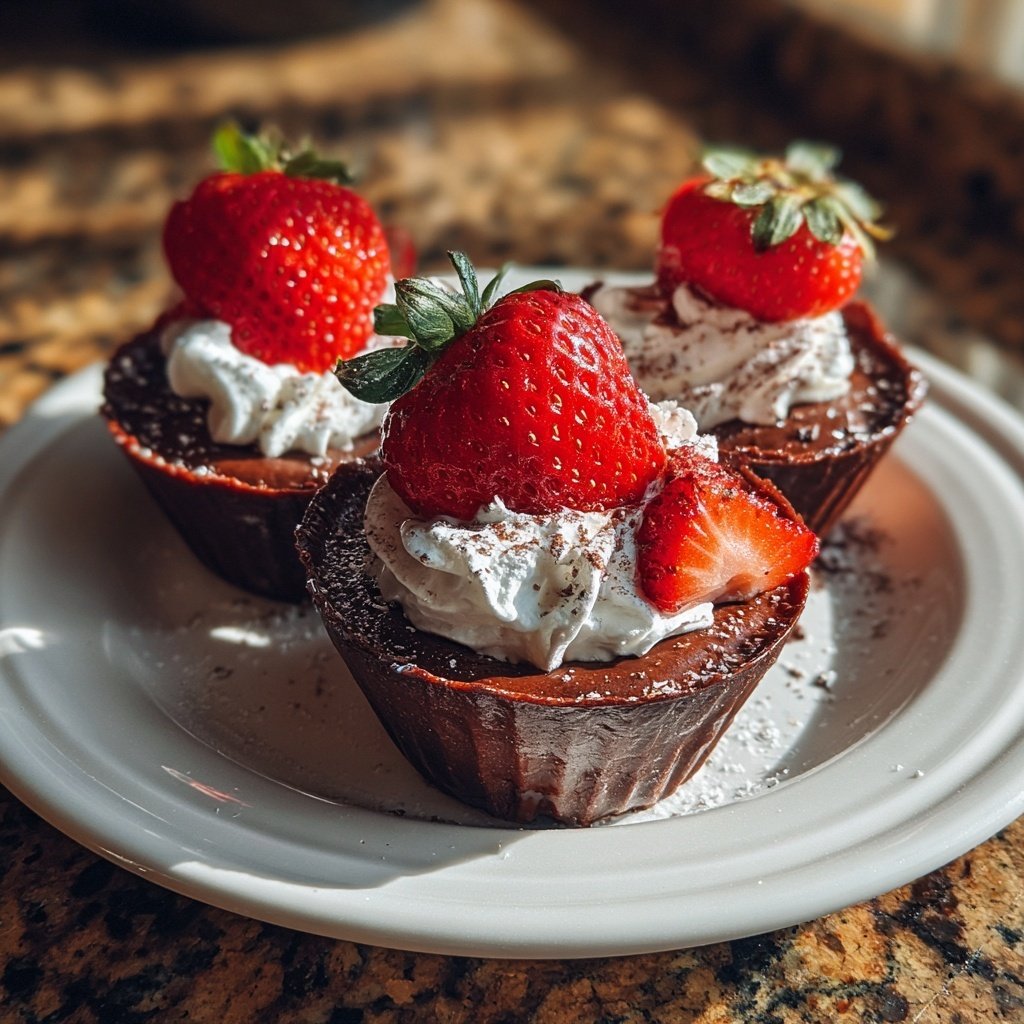 Chocolate Strawberry Dessert Cups