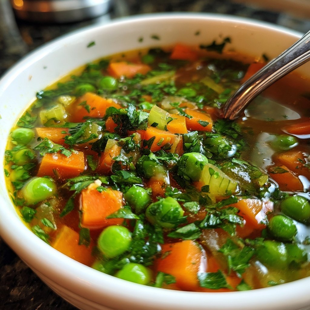 Light Spring Soup With Vegetables