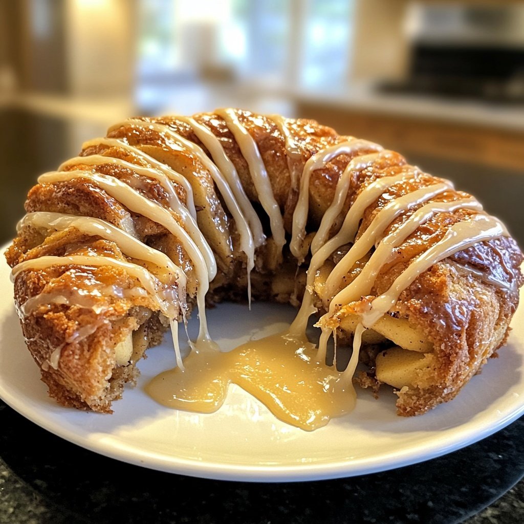 Cozy Apple Kringle with Vanilla Glaze